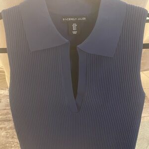 Sincerely Jules Navy Sleeveless Top